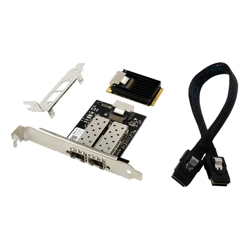 Двухпортовая мини-карта PCIE LAN 2 ПОРТ SFP 1000 м Серверный сетевой адаптер Чип INTEL 350AM2