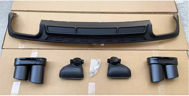 

ABS ЗАДНИЙ БАМПЕР БАГАЖНИК ГУБ СПОЙЛЕР ДИФФЮСОР с насадками для выхлопных газов для Audi A6 S6 SLINE C8 2019 2020 2021