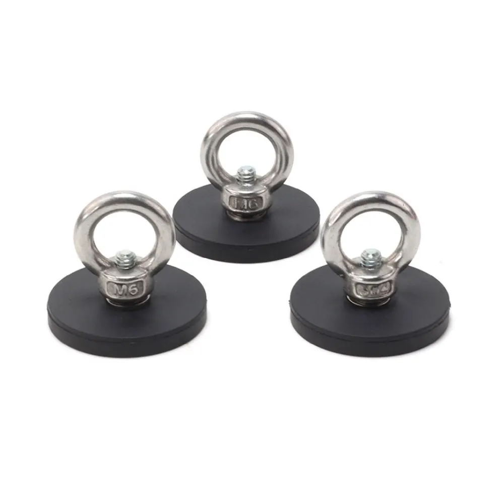 Супермощные неодимовые магниты рыболовные с резиновым покрытием подъемное