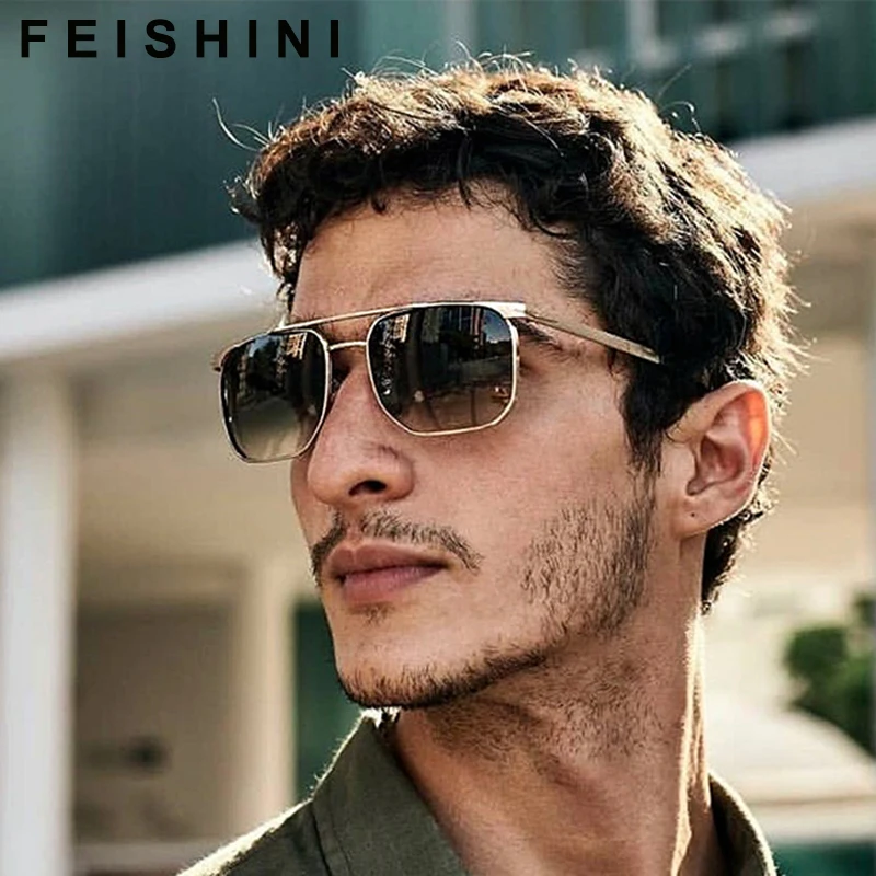 

FEISHINI 2023 Vintage Metal Sunglasses Men Brand Retro Eyewear For Women Candy Colors Celebrity Glasses Gafas De Sol Hombre