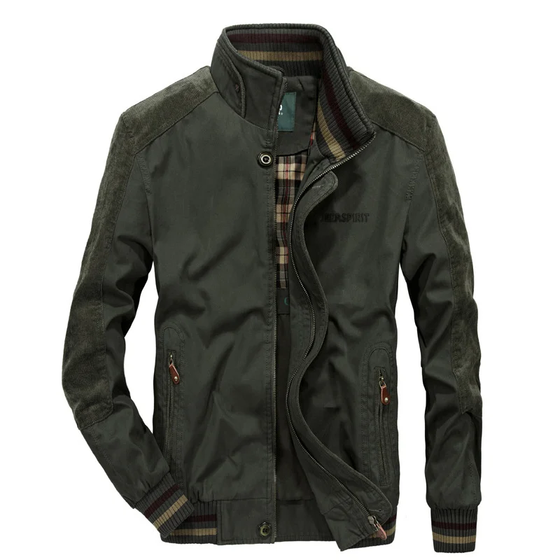 

High Quality Military Jacket Men Brand Winter Cotton Casual Stand Collar Mens Coats Outwear Warm Liner Plus Size Jackets Male
