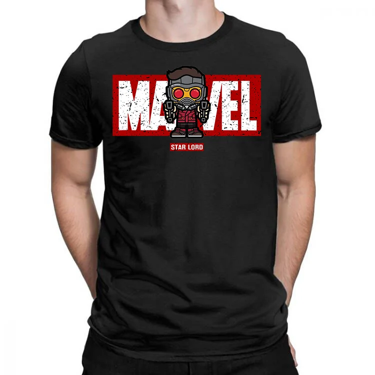 

New Summer Marvel Men's Tops Superheroes T Shirts Crew Neck Anime Streetwear Printed Tops Anime Printed T-Shirts Short Sleeves