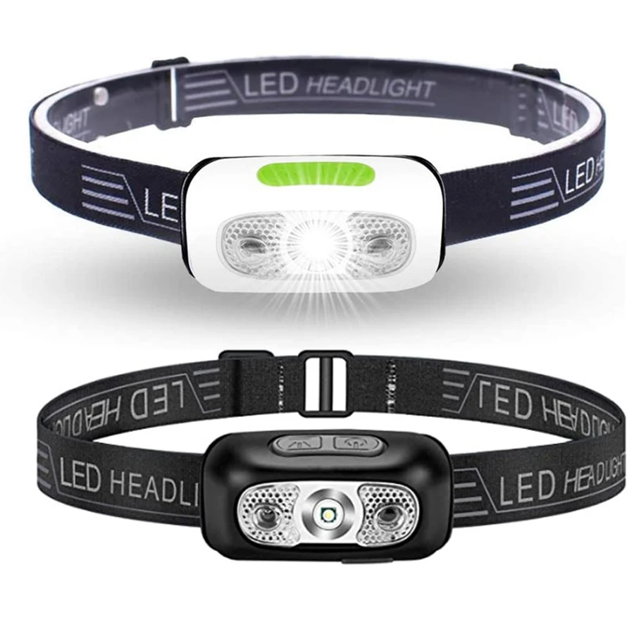 

Rechargeable Headlamp 5W(150lm) Sensor Mini Head Lamp Flashlight LED Running HeadLamp with 4 Modes IPX6 Waterproof Headlamp