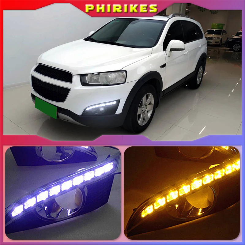 

DRL For CHEVROLET CAPTIVA 2011 - 2016 Turn Signal Relay Car-styling 12V LED Daytime Running Lights with fog lamp hole