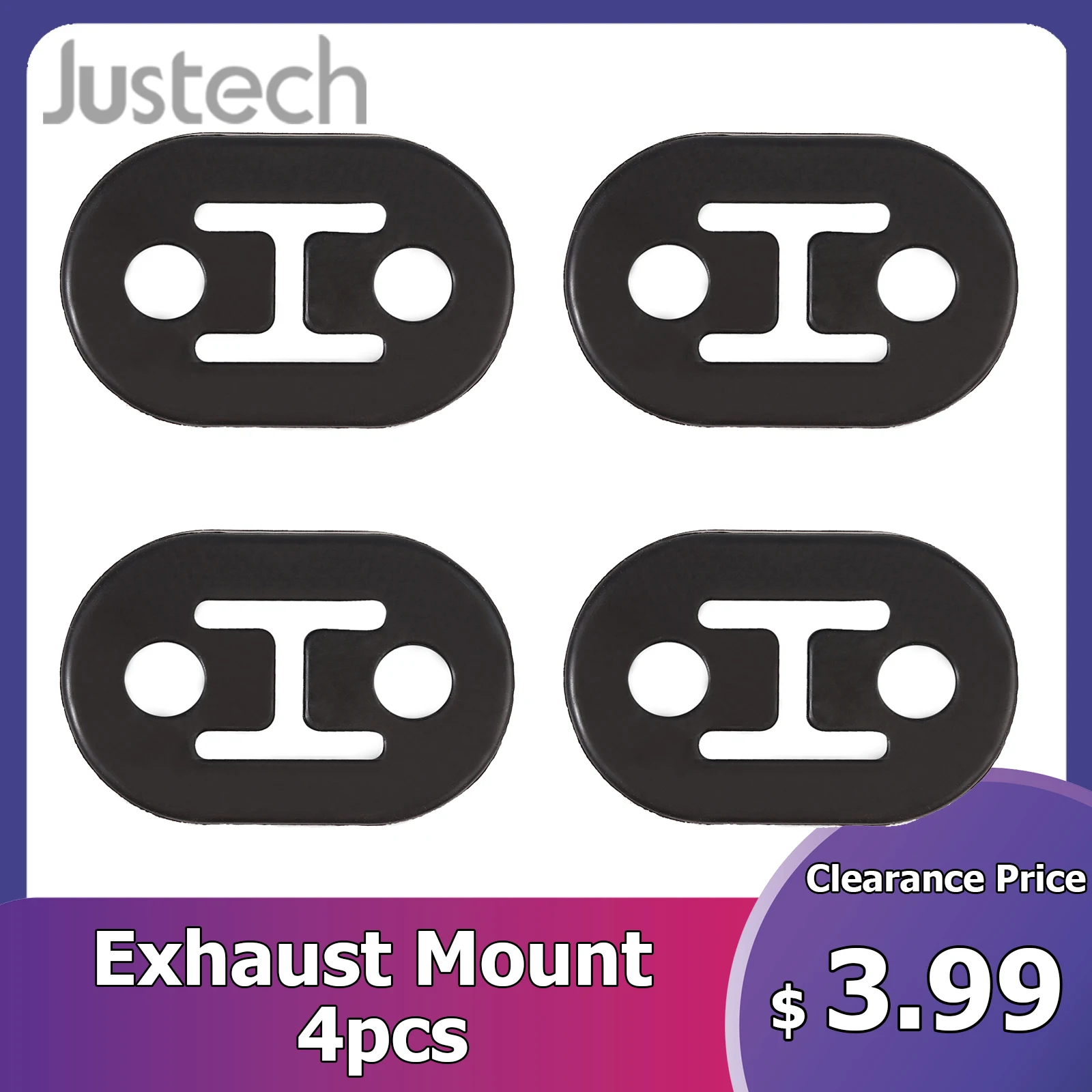 4 шт. универсальные автомобильные держатели для выхлопной трубы 11 мм 2 отверстия |