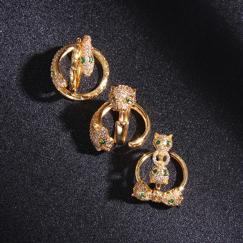 

Adjustable Leopard Snake Gold Color Rings Aesthetic Jewelry Ring For Women Korean Jewelry 2023 Trendy Y2K Accessorie Girl Gift