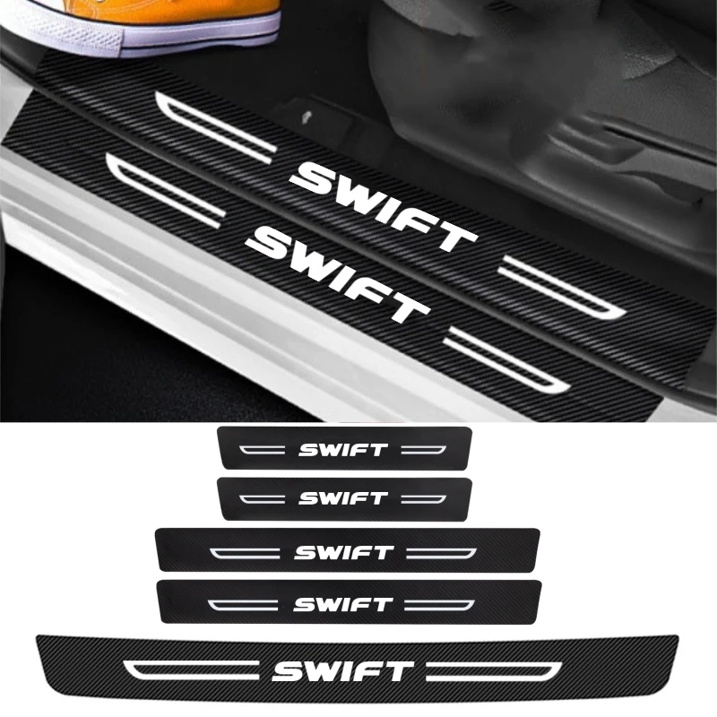 

5Pcs for Suzuki SWIFT BALENO GRAND IGNIS JIMNY SX4 SAMURAI VITARA ALTO Car Trunk Bumper Door Sill Protector Threshold Stickers