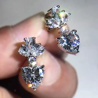 luxury cubic zirconia crystal women stud earrings aaa cz dazzling female accessories party fashion jewelry fancy gifts
