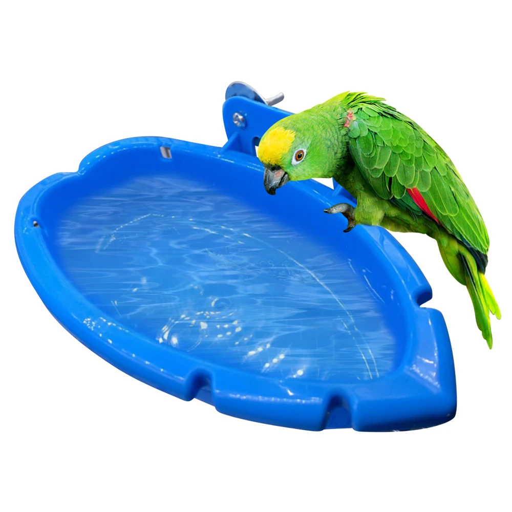 Bird Baths Tub Parrot Hanging Cage Feeder Bird Food Water Bo
