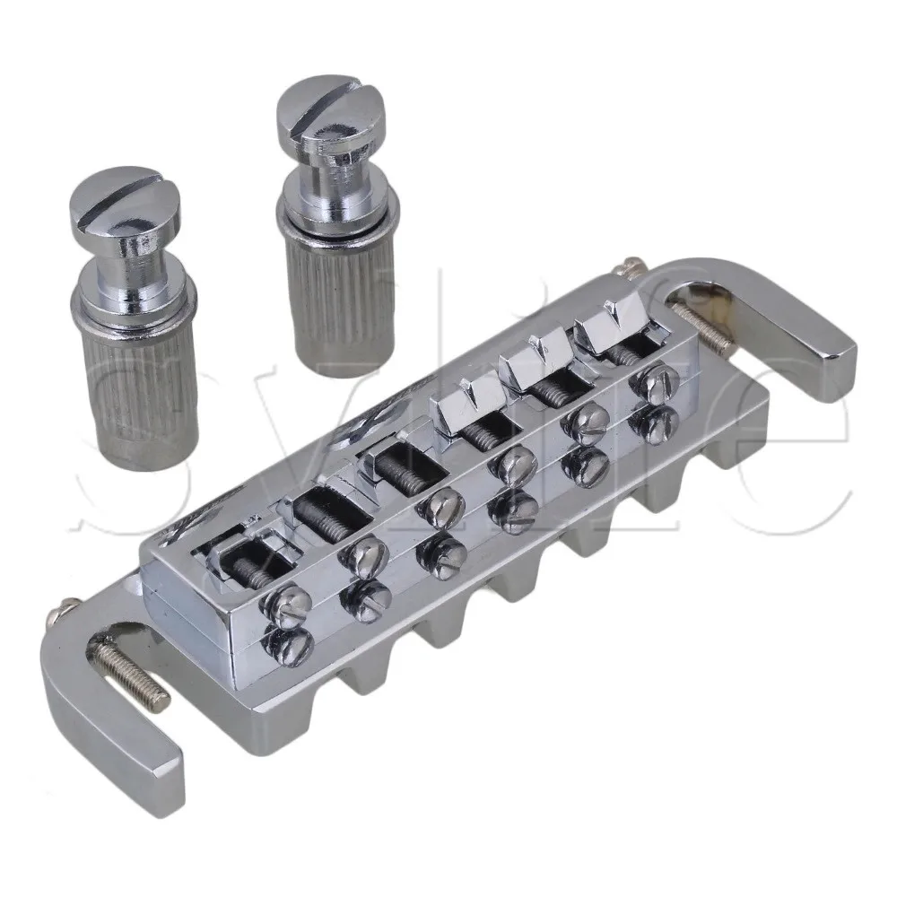 

Silver Chrome Plated Zinc Alloy 6 String Electric Guitar Bridge Tailpiece
