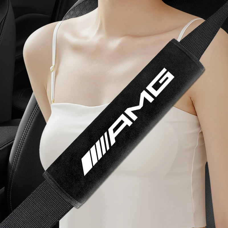 Замшевый пуховый чехол на ремень безопасности защита от ударов и шеи для Mercedes AMG