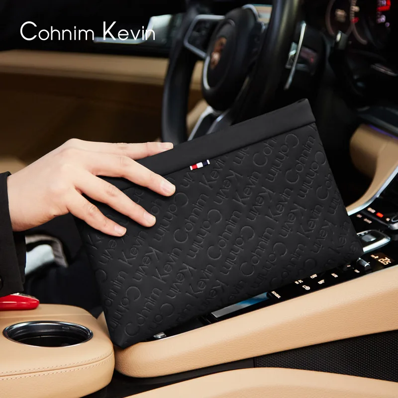 

Men's Clutch Bag Handbag Brand designer luxury Leather Bag Classic Black Large Capacity Envelope Bag 2023 New Wallet Men Pouch