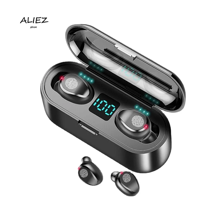 

Digital Display TWS Wireless Bluetooth Headphones Sport Running Headset Waterproof Earbuds In-ear Earphones Can Charging Phones