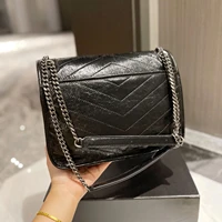 womens branded shoulder bag 2022 trend genuine leather oil wax crossbody bags for women high quality chain luxury handbags