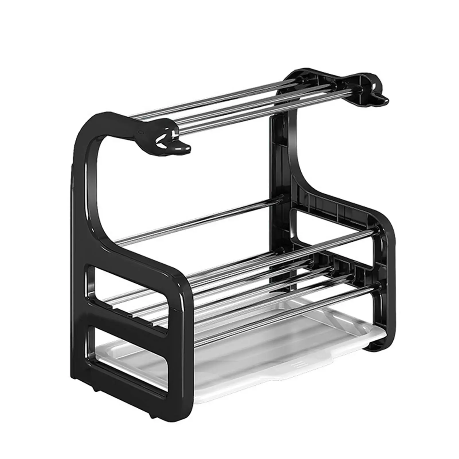 

Большой держатель для губки, 1 шт., подставка для кухонной раковины, стеллаж для чистящей щетки, стеллаж для хранения со сливным лотком 11*5,1*10 ...