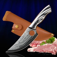 handmade forged kitchen knife outdoor knife damascus sanding laser knife butcher boning knife chicken bone kitchen shears tools