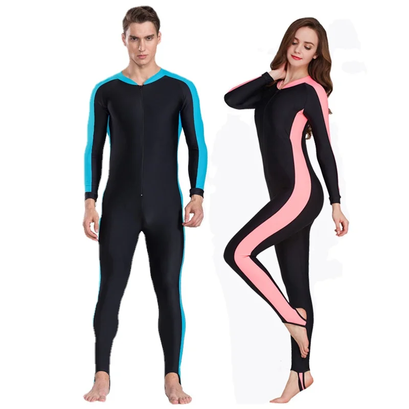 

SBART UPF 50+ Lycra Diving Wetsuit Anti UV One Piece Rash Guard Long Sleeve Swimwear Surf Suit Men Women Sun Protect