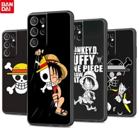 one piece monkey d luffy for samsung galaxy s22 s21 s20 ultra plus pro s10 s9 s8 4g 5g silicone soft tpu black phone case funda