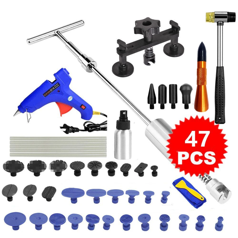 

Auto Paintless Dent Removal Repair Kits Car Body Dent Puller Set Hail Damage Dent Remover Tools for Door Dings Dents Removal
