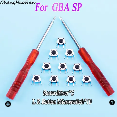 10 шт. для кнопки триггера левого и правого плеч GameBoy Advance SP для GBA SP NDS L R MicroSwitch Parts