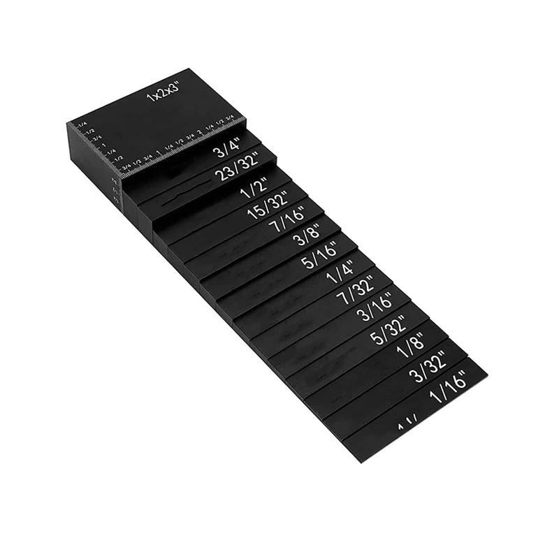 

15Pcs Precision Router Saw Table Setup Bars Depth Test Distance Aluminum Alloy Set Up Bar Woodworking Measuring Block