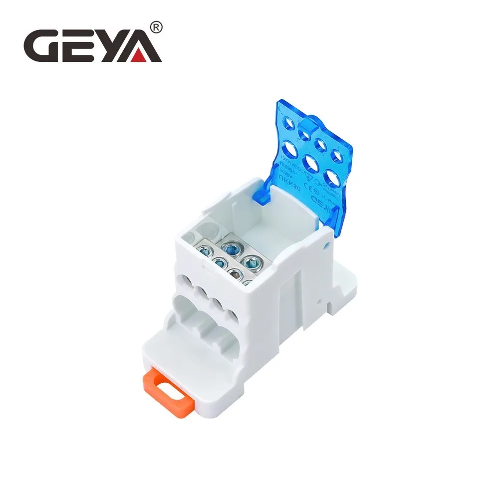 

GEYA UKK 80A Однополюсный разветвитель Большой ток Один на несколько ответвительных линий Разветвитель клеммной рейки Многоразъемный разъем