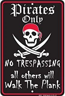 

Пиратский металлический жестяной знак винтажный Настенный декор X Пираты