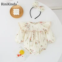 rinikinda 2022 autumn infant children cotton kids bodysuits short sleeve one piece romper playsuits baby girl clothes