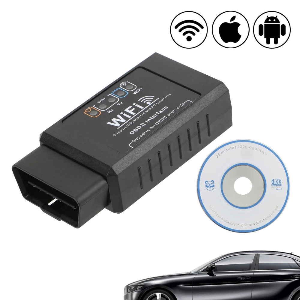 

ELM327 WIFI Car Detector for iOS & Android Automotive Diagnostic Scanner OBDII Scan Tool Check Engine Light Diagnostic Tool OBD2