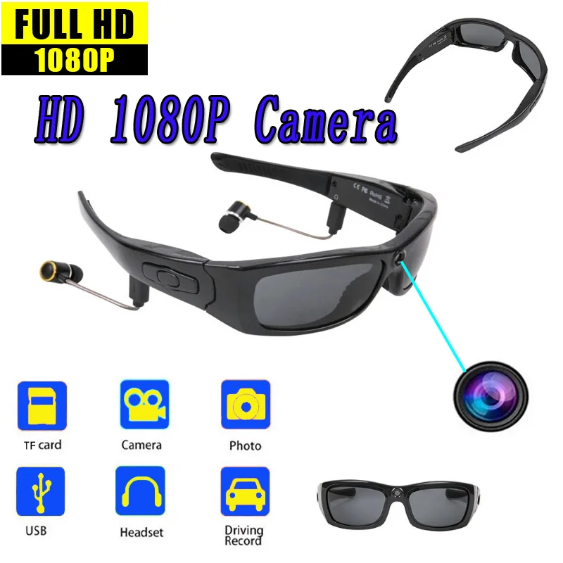 

HD 1080P Mini Sunglasses Camera Outdoor Sports Digital Glasses Video Recorder Outdoor Cam DV/DVR Video Sunglasses Camcorder