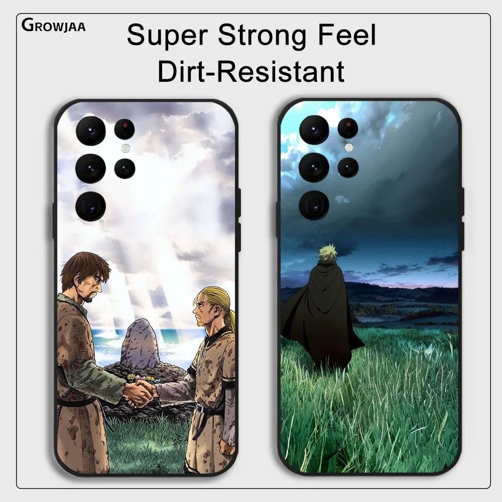 M-Manga V-Vinland S-Saga Phone Case For Samsung Galaxy S25 S24 S22 S23 Ultra S21 S20 Plus 5G Protective Silicone Funda