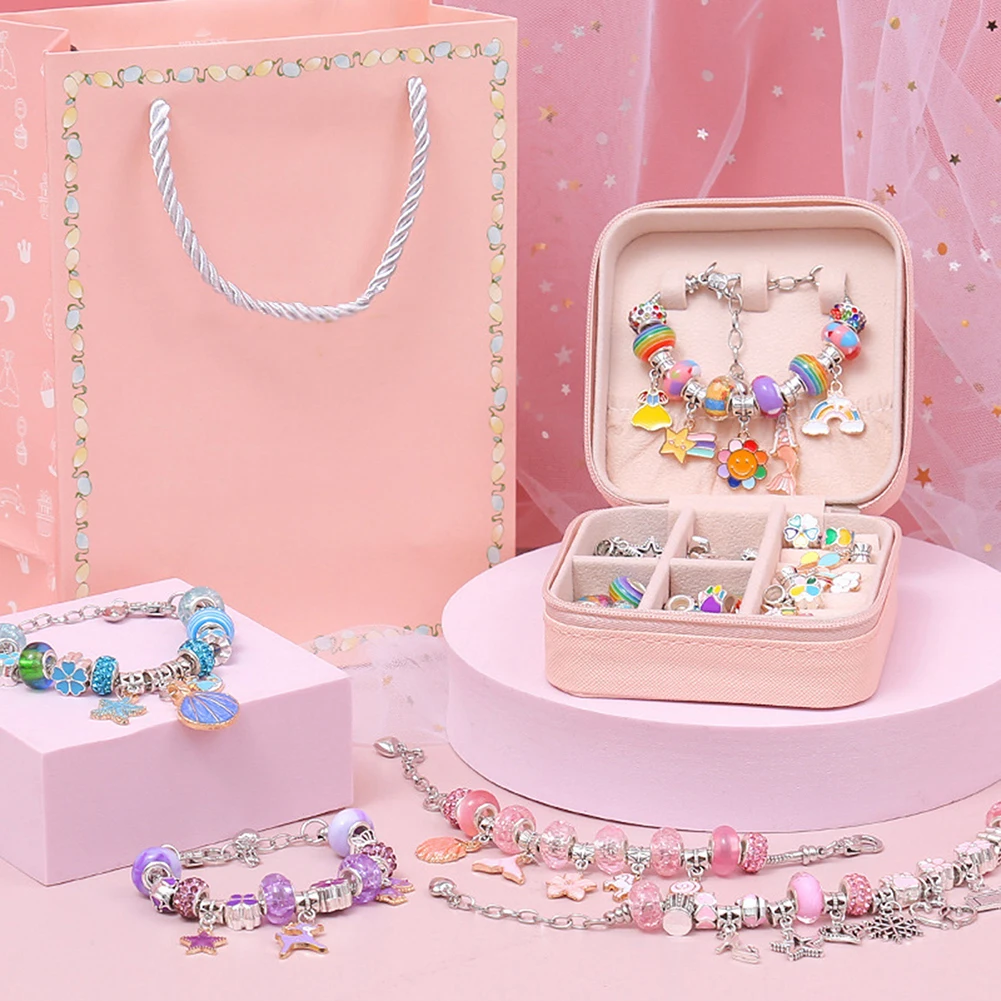 

Hot Sale Cute Sweet Bracelet Making Kit Lovely Delicate Wrist Jewelry Gift Children Kids Birthday Delicate Cute Gift Gewelry