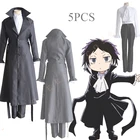 Черная накидка для косплея аниме бродячие псы, комплект костюмов Ryunosuke Akutagawa, рубашка, брюки, шарф, праздничный костюм, аксессуары для косплея