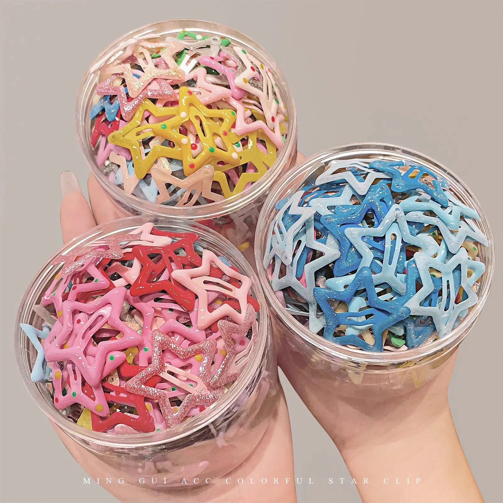 Детские заколки для волос со звездами 10 шт