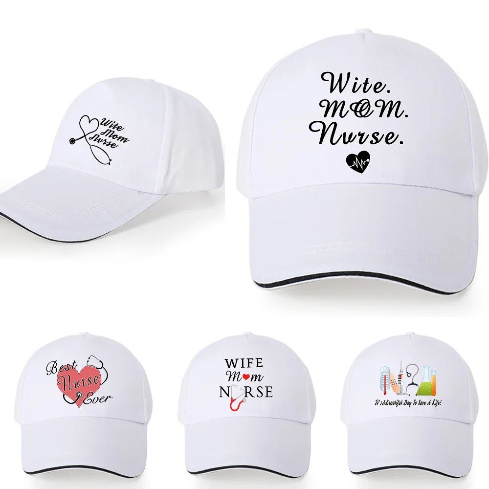 

Trend Cotton Baseball Cap New White Wild Hip-hop Hat Hipster Must-have Peaked Nurse Series Cap Dad Casual Summer Outdoor Sun Hat