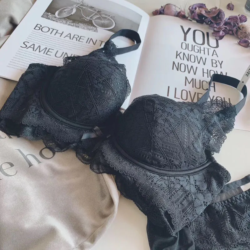 

Удобный пикантный кружевной мягкий бюстгальтер средней плотности с присборенной грудью, нижнее белье без стальных колец, бюстгальтер с бок...