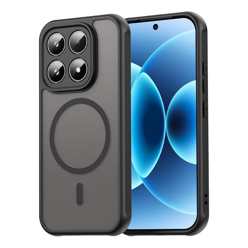 Фото Магнитный чехол для Xiaomi 17, модный матовый акриловый чехол с магнитной задней крышкой для беспроводной зарядки Magsafe, бампер-футляр №1
