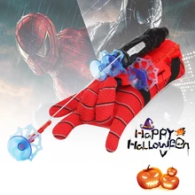 Movie Cosplay Launcher Spider Silk Glove Web Shooters Recoverable Wristband Halloween Prop Toys For Children