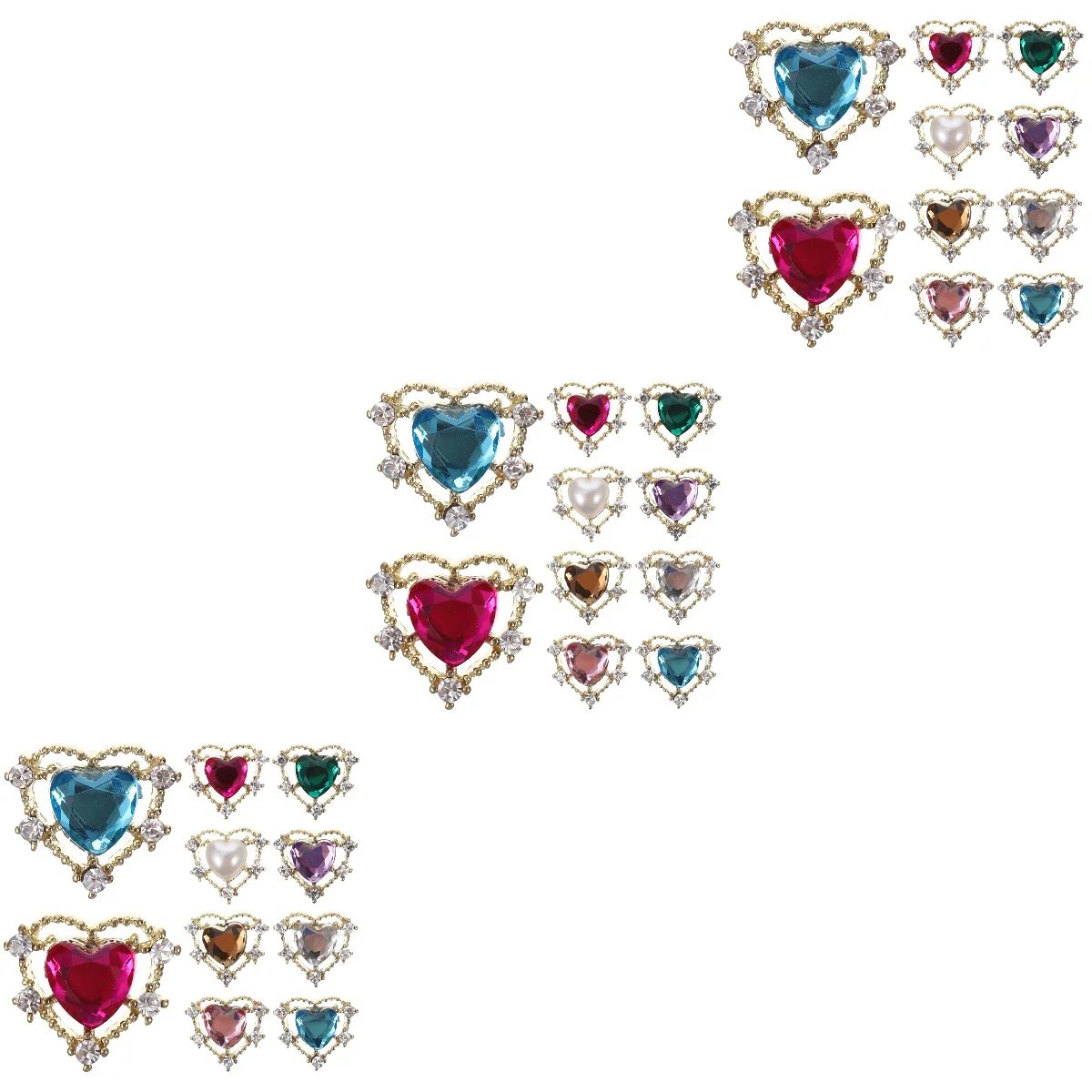 

30 Nail DIY Accessories Heart Shape Manicure Heart