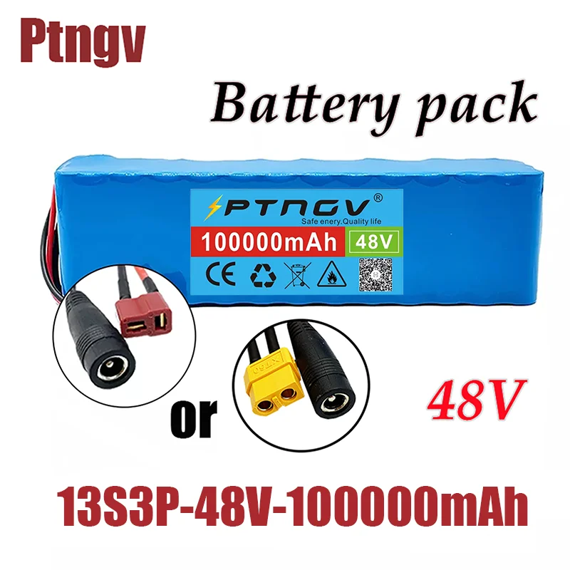 

newest 13s3p battery 48v 100Ah 1000W 100000Mah Lithium Ion Accu, E-Bike Elektrische Fiets Scooter Met 13s3p 48v bms e-bike