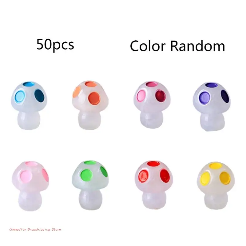 

Миниатюрные светящиеся фигурки грибов, 50 шт./комплект, украшение для сада, двора, газона