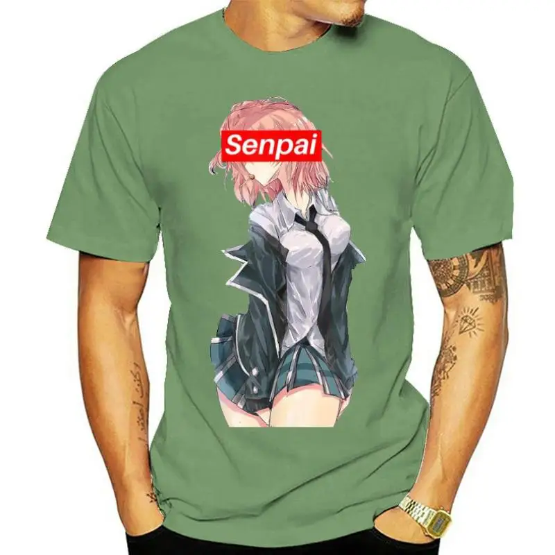 Senpai Notice Me милая рубашка с японским аниме для девочек красная коробка логотипом