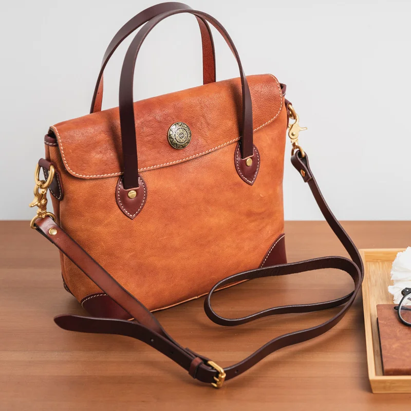 

Осень-зима 2020, женская кожаная сумка, женская сумка из растительного дубления с ручной щеткой, сумка-мессенджер на одно плечо