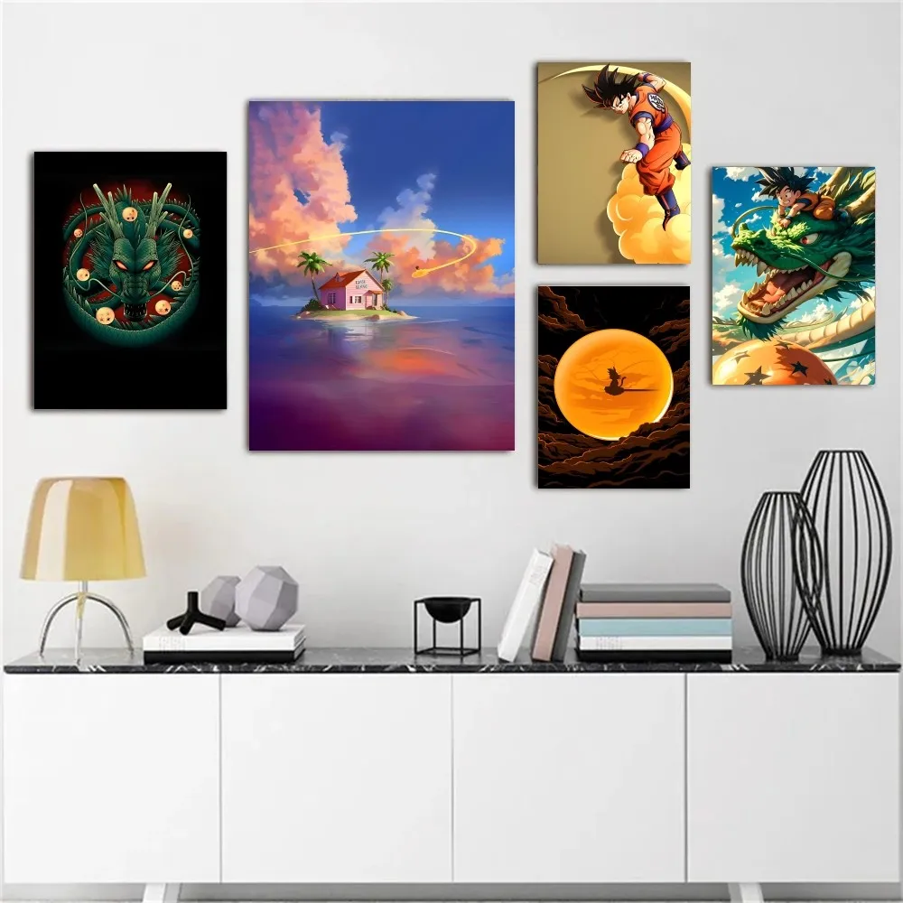 Постер D-Dragonball из аниме бумажный плакат с принтом для дома гостиной спальни входа