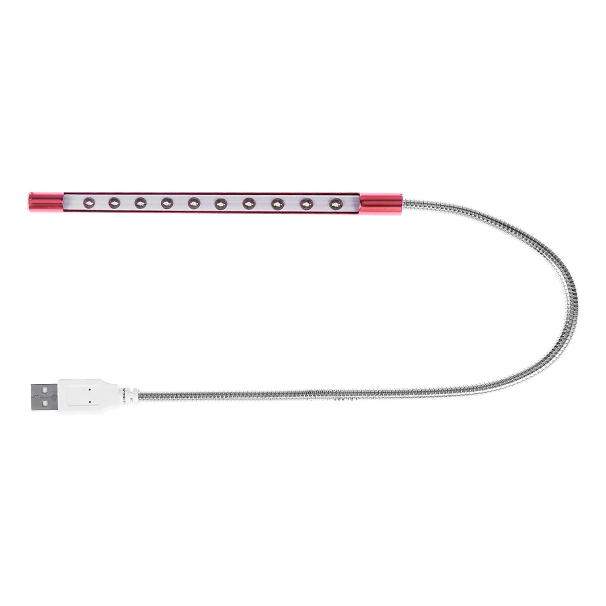 

Металлическая USB-лампа, 10 лампочек, настольная лампа, лампа для ноутбука, лампа для защиты глаз (красная)
