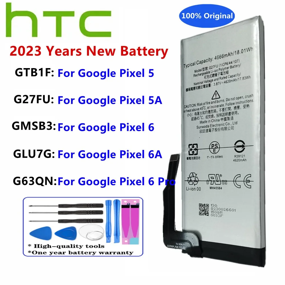 Новый запасной аккумулятор GTB1F G27FU GMSB3 G63QN GLU7G для HTC Google Pixel 5 6 5A 6A Pro Pixel5 Pixel6 6Pro Pixel5A