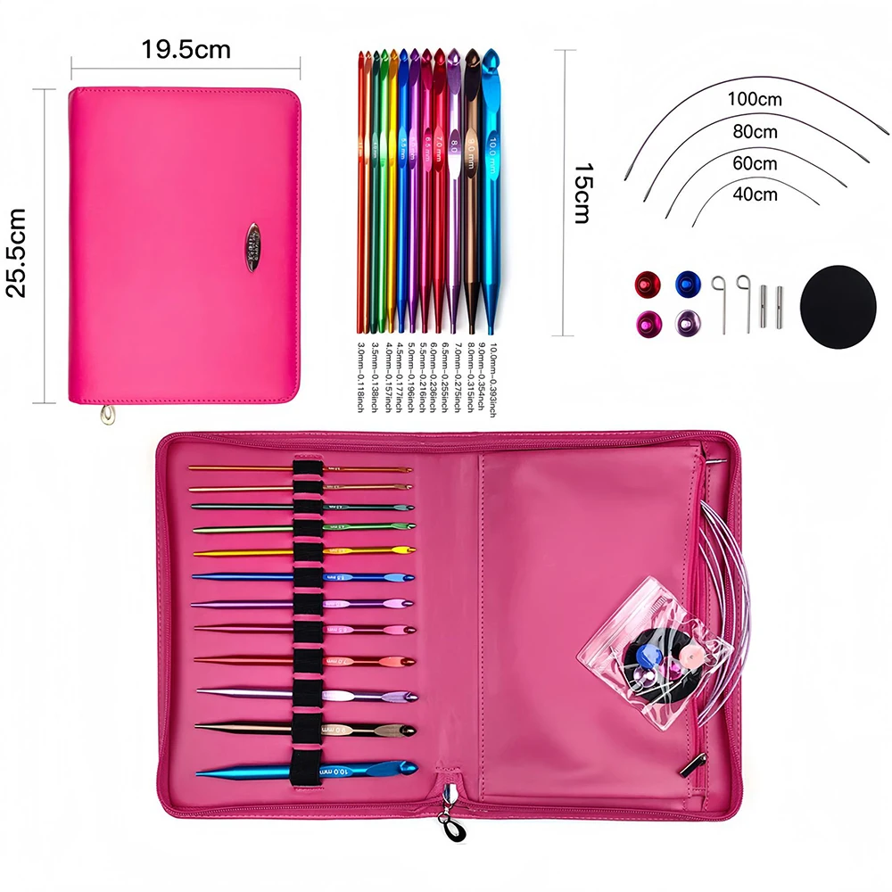 12 шт. сменные афганские тунисские крючки для вязания крючком круглая игла