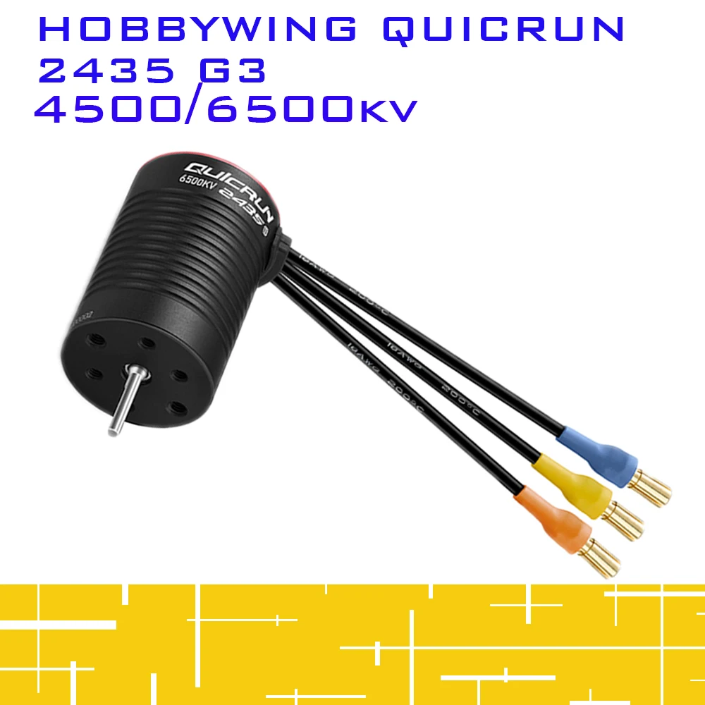 

HOBBYWING 2-3s Brushless Motor 4500KV/6500KV QuicRun 2435 G3 For 1/16 1/18 RC Car Accessories
