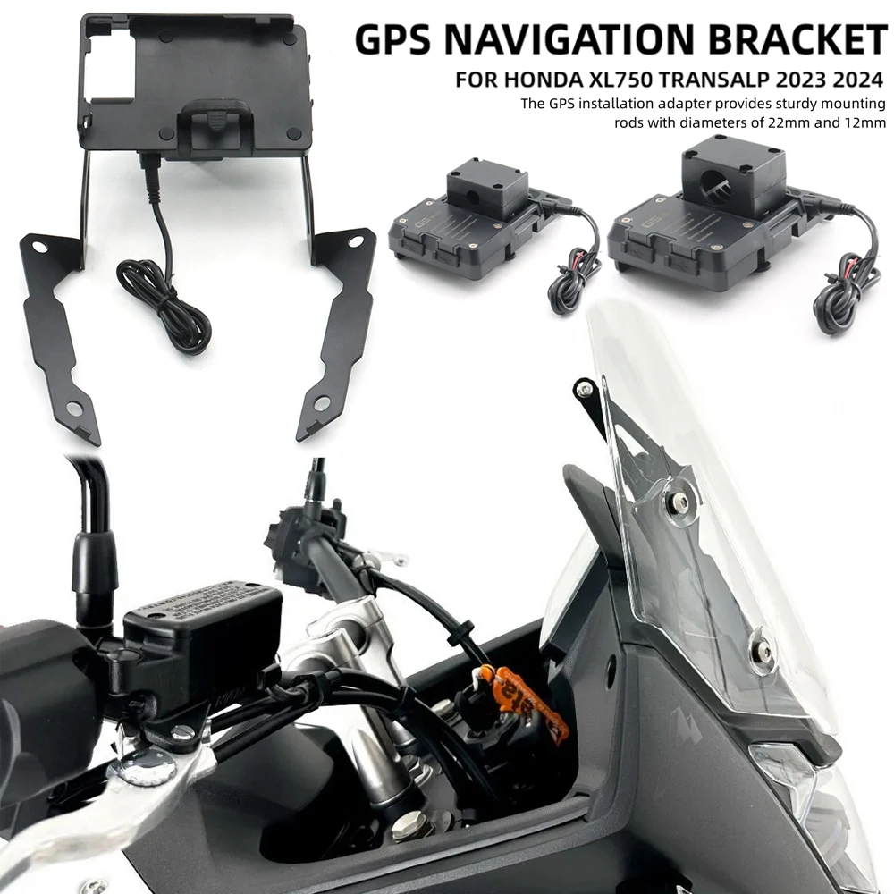 

12/22 мм для Honda XL750 Transalp 2023 2024 XL 750 аксессуары для мотоциклов держатель для телефона Подставка Кронштейн Пластины GPS навигации