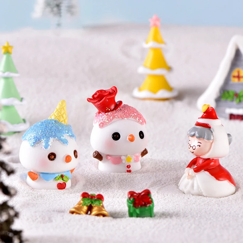 1 шт. Санта-Клаус снеговик домашнее рождественское украшение миниатюрная фигурка